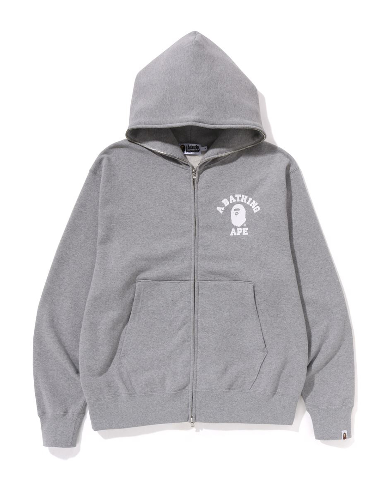 Shop College Relaxed Fit Full Zip Hoodie Online | BAPE