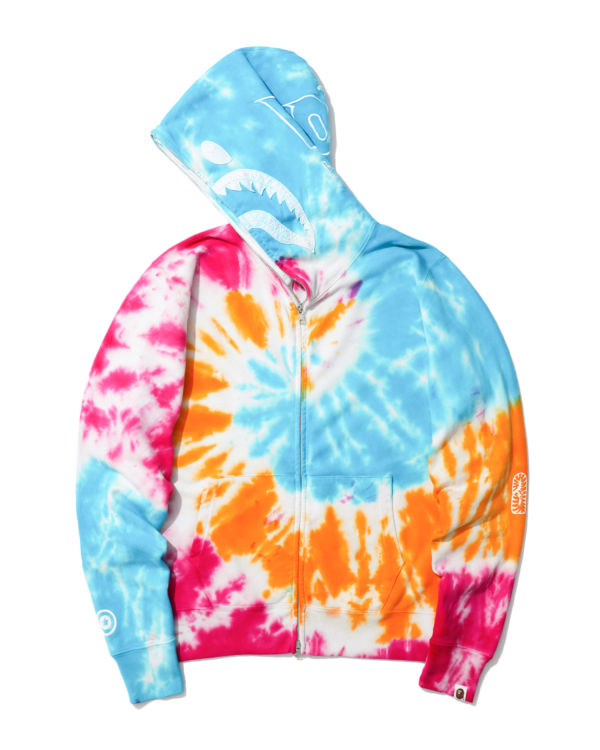 Tie Dye Shark wide full zip hoodie