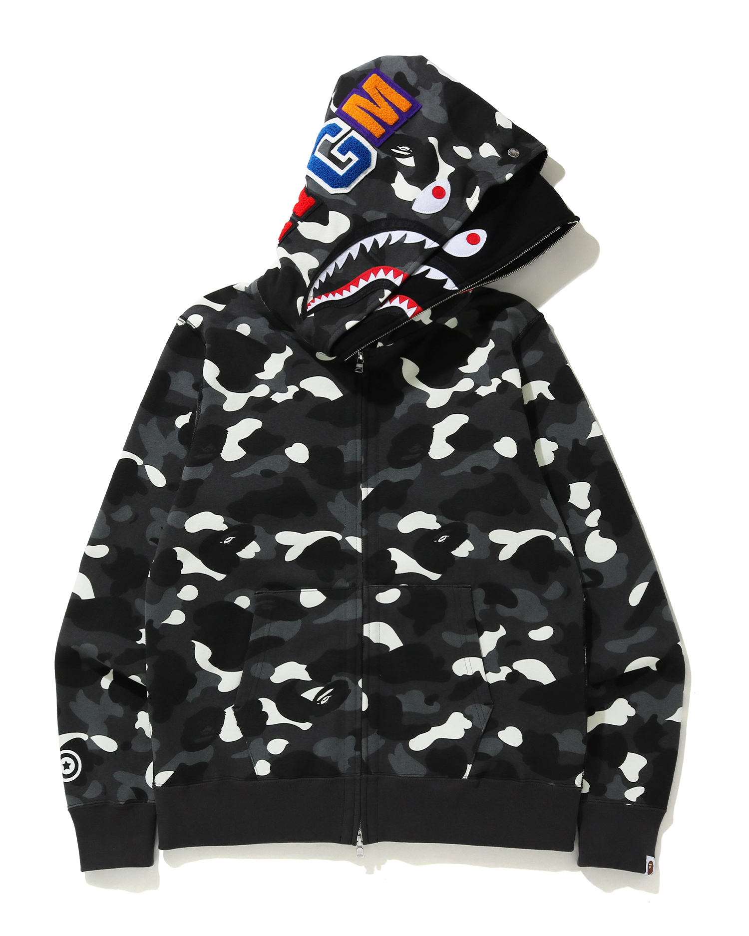 Shop City Camo Shark Wide Full zip hoodie Online | BAPE