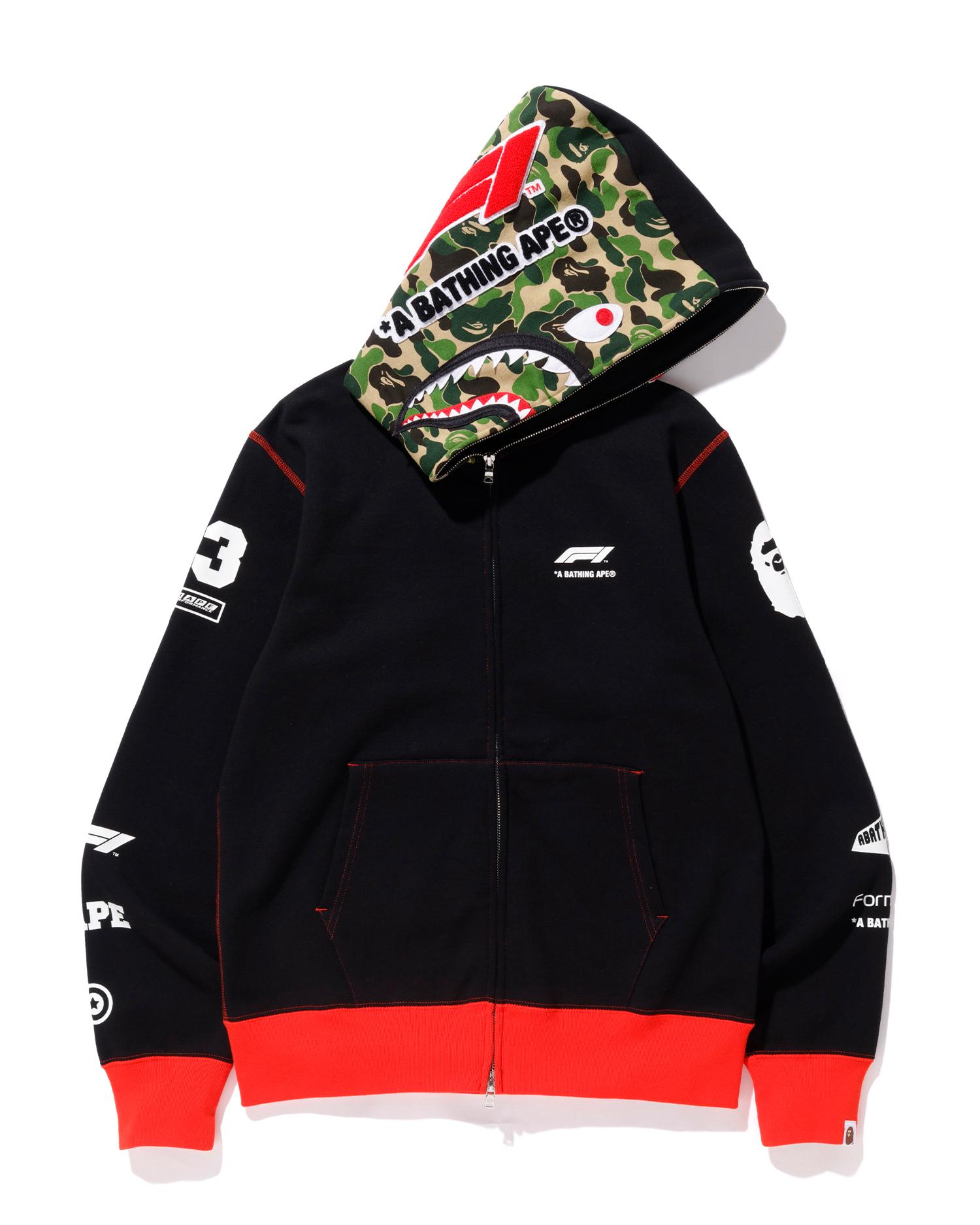 A BATHING APE® F1 Bape Shark full zip hoodie
