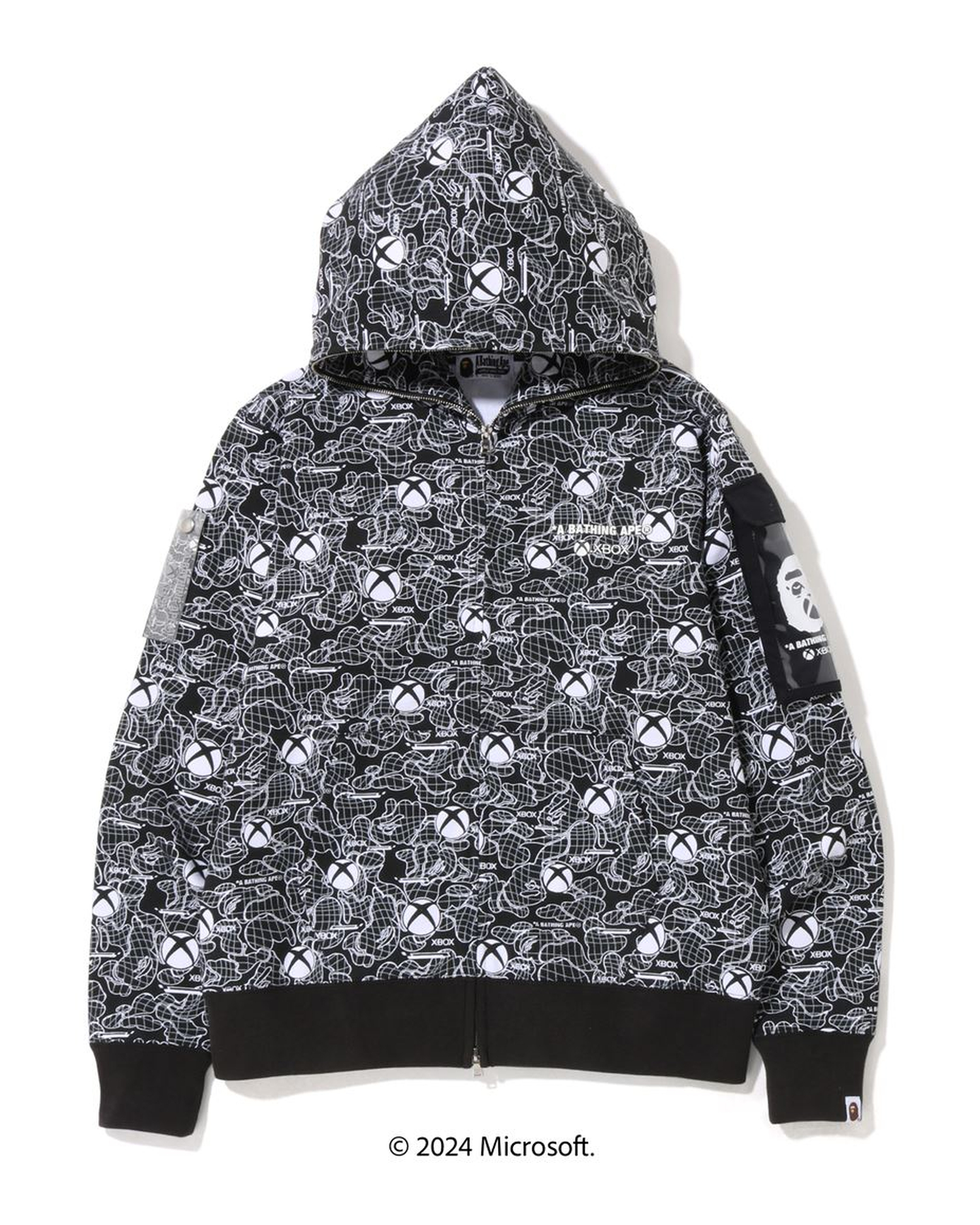 Shop ABC Camo Double Shark Full Zip Hoodie Online | BAPE