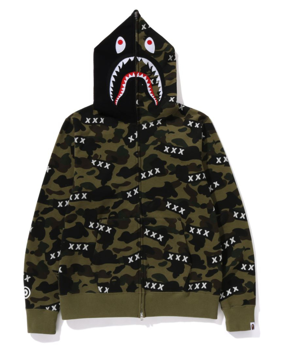 A BATHING APE® BAPE X God Selection XXX Shark Full Zip Hoodie