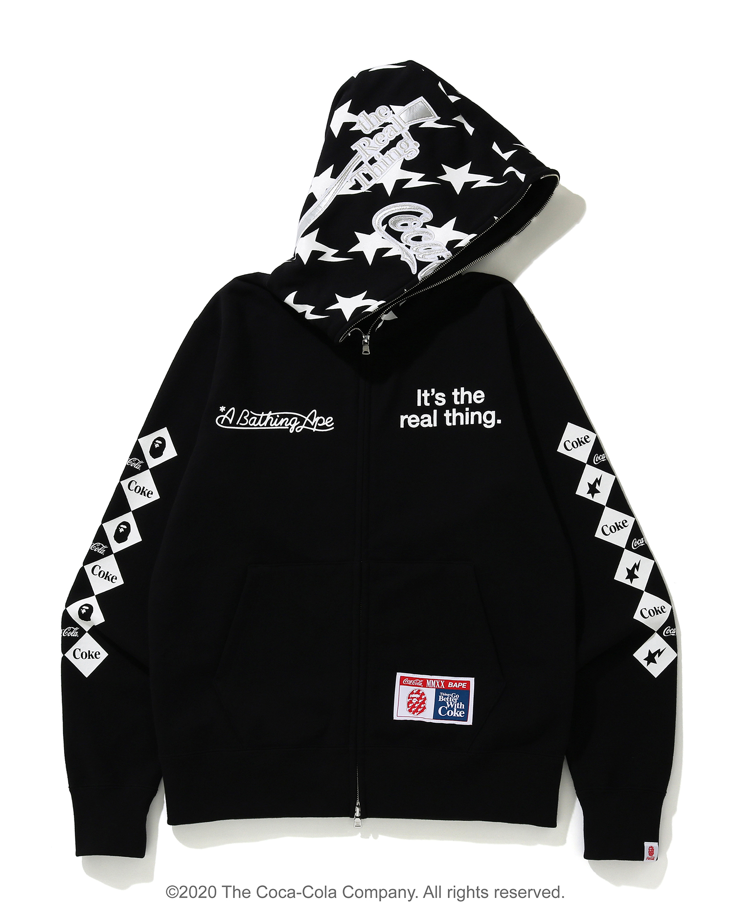 Shop X Coca Cola full zip hoodie Online | BAPE