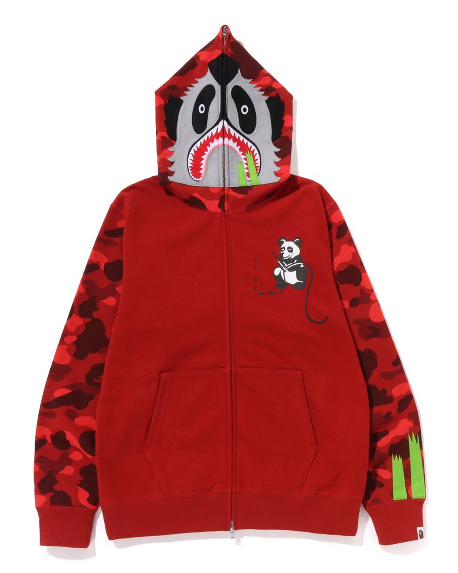 Shop Color Camo Panda Full Zip Hoodie Online | BAPE