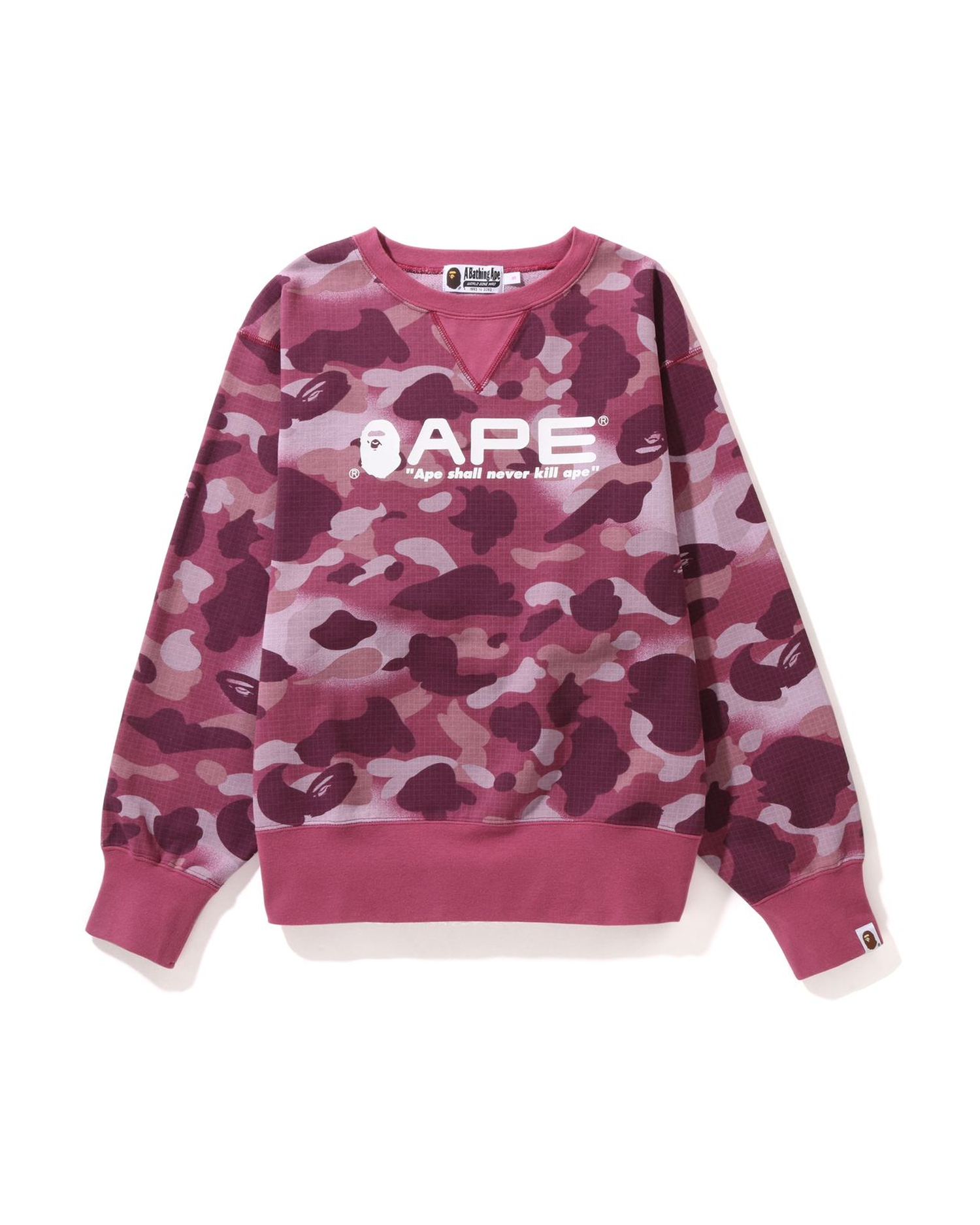 Bape purple top camo crewneck