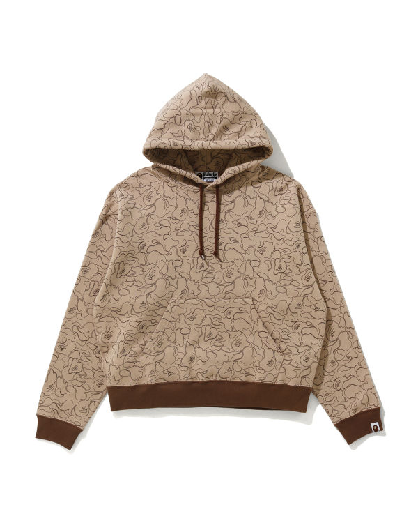 Line Camo wide pullover hoodie
