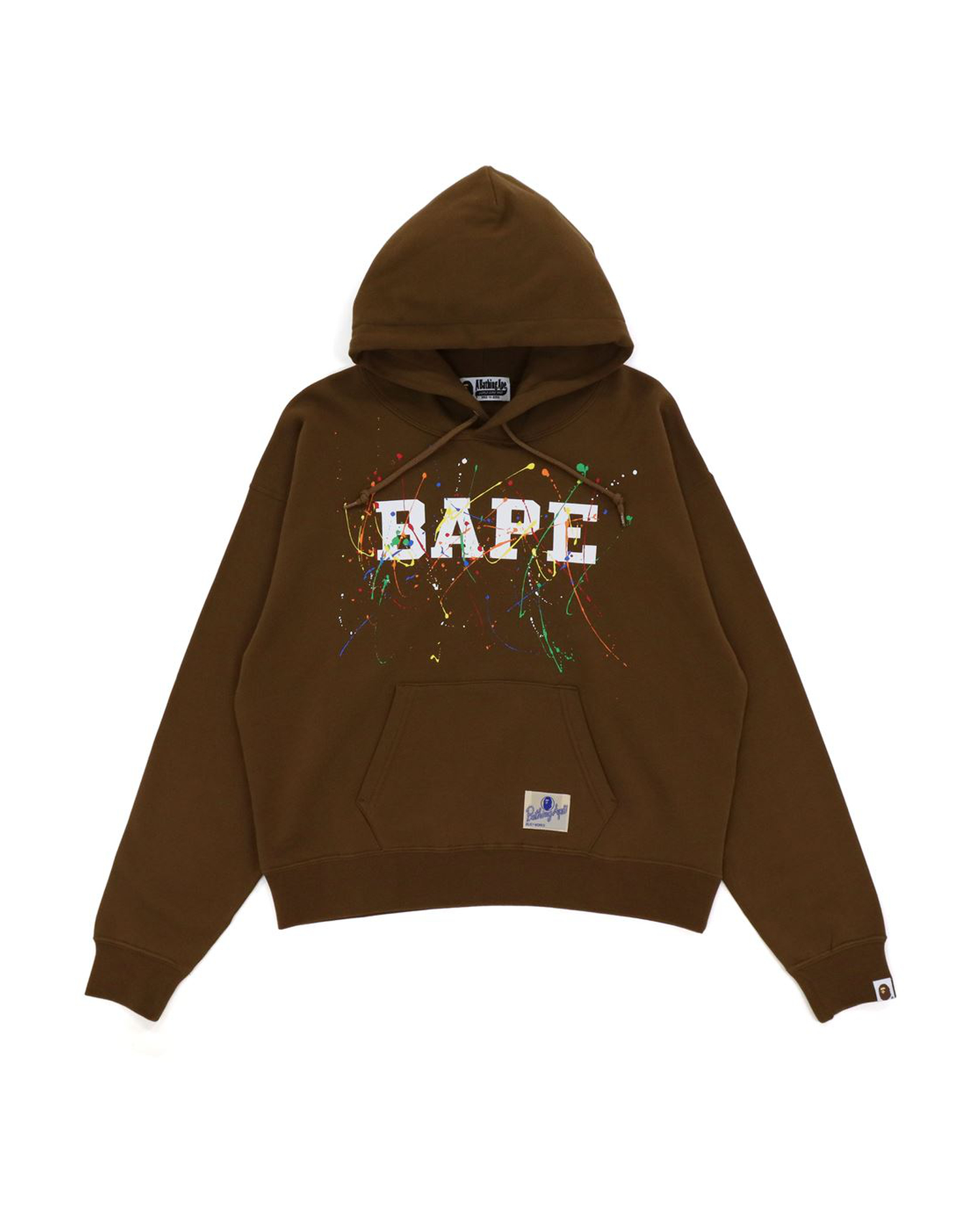 Shop Paint Splatter Wide Pullover Hoodie Online | BAPE