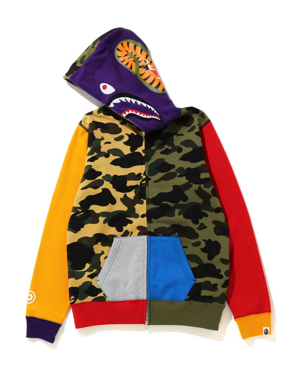 1st Camo Crazy Shark Full Zip hoodie
