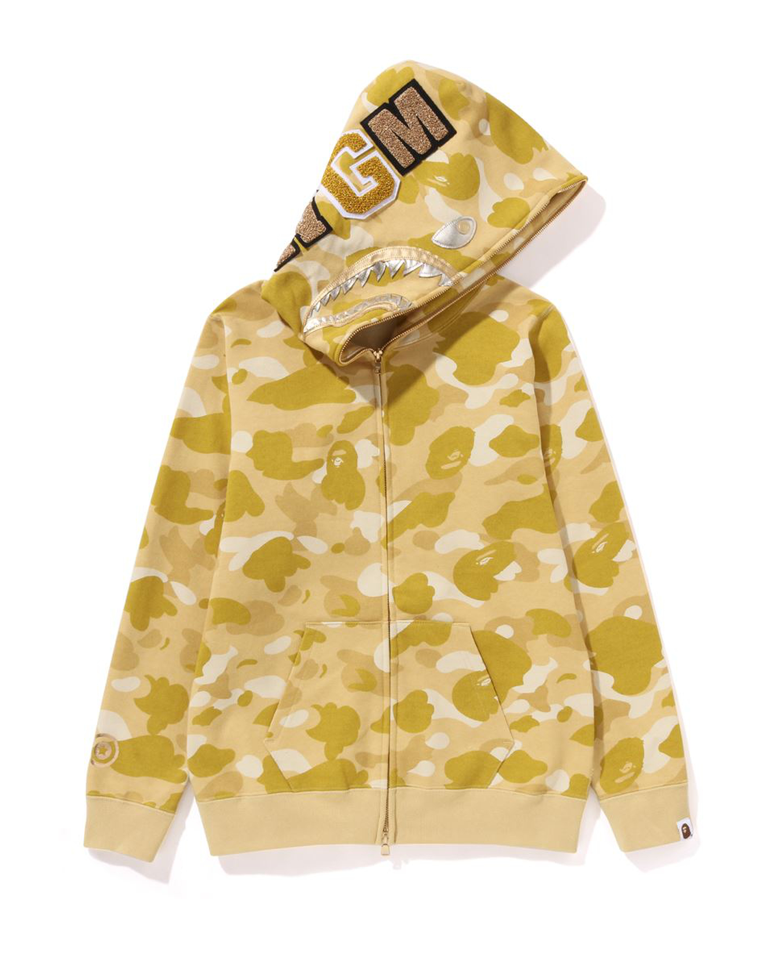 Yellow bape hot sale shark hoodie