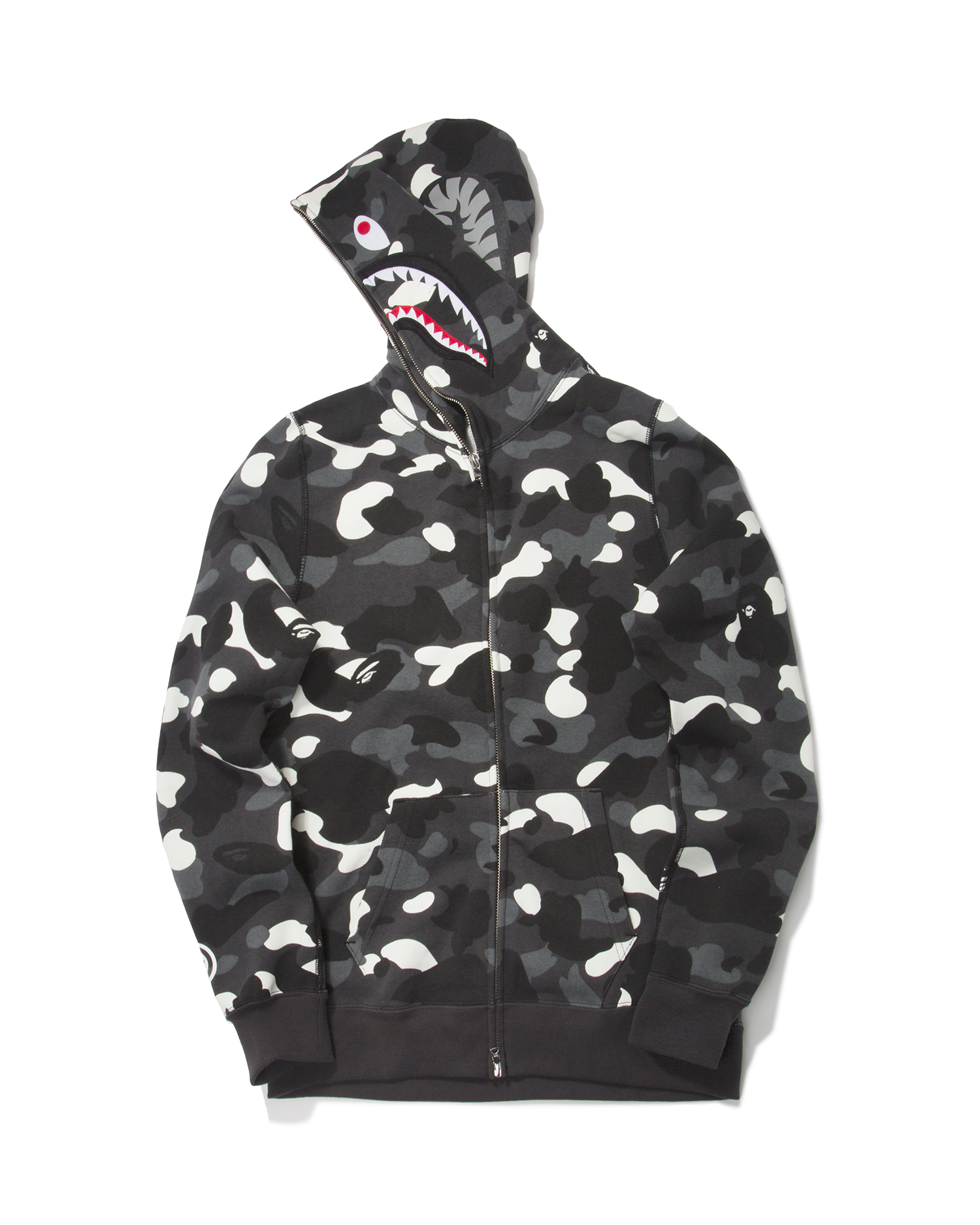 bape city camo shark full zip hoodie