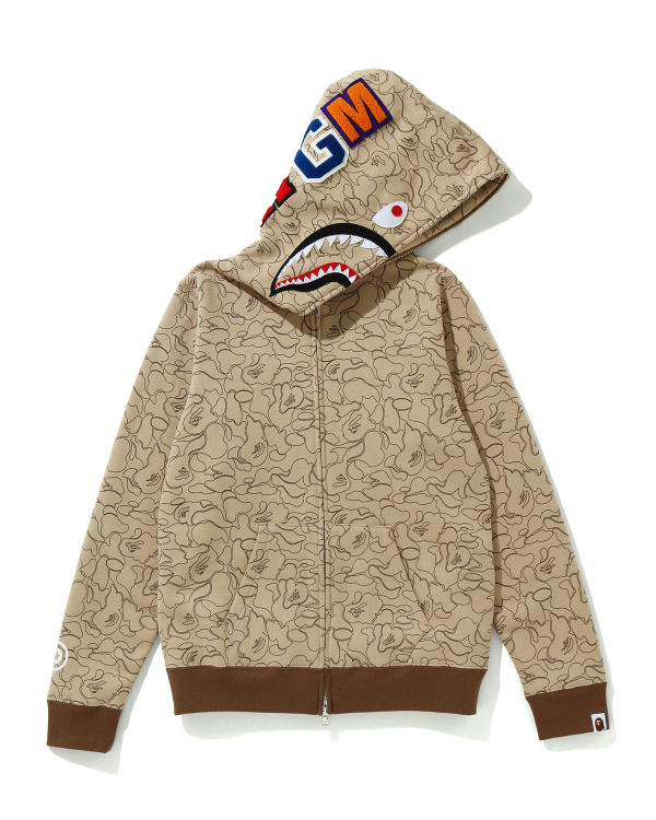 Line Camo Shark full zip hoodie