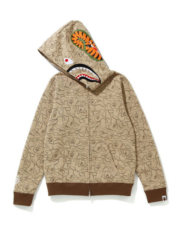 Line Camo Shark full zip hoodie