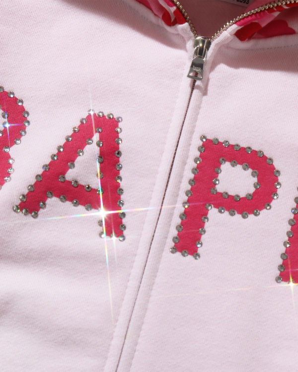 ABC Camo Crystal Stone Bape zip hoodie