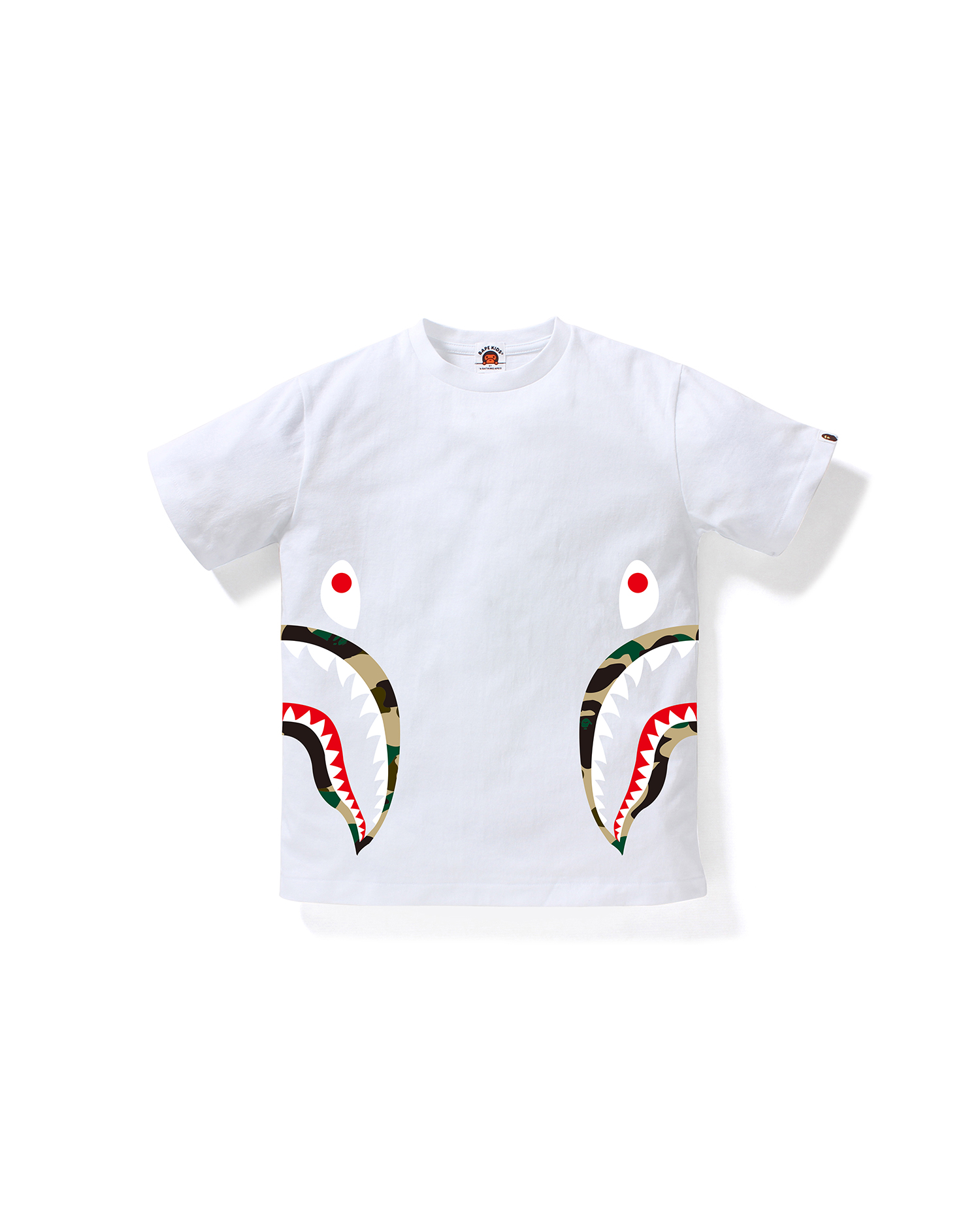 Shop 1st Camo Side Shark tee Online | BAPE