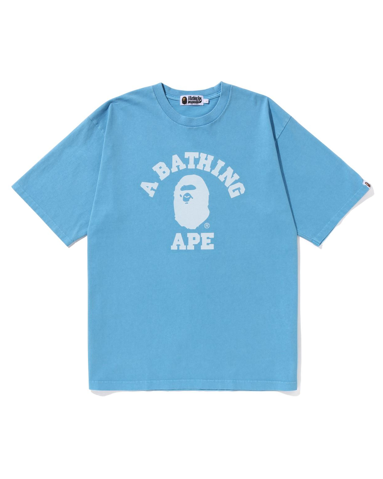 A BATHING APE® Pigment Dyed College Relaxed Fit Tee| ITeSHOP