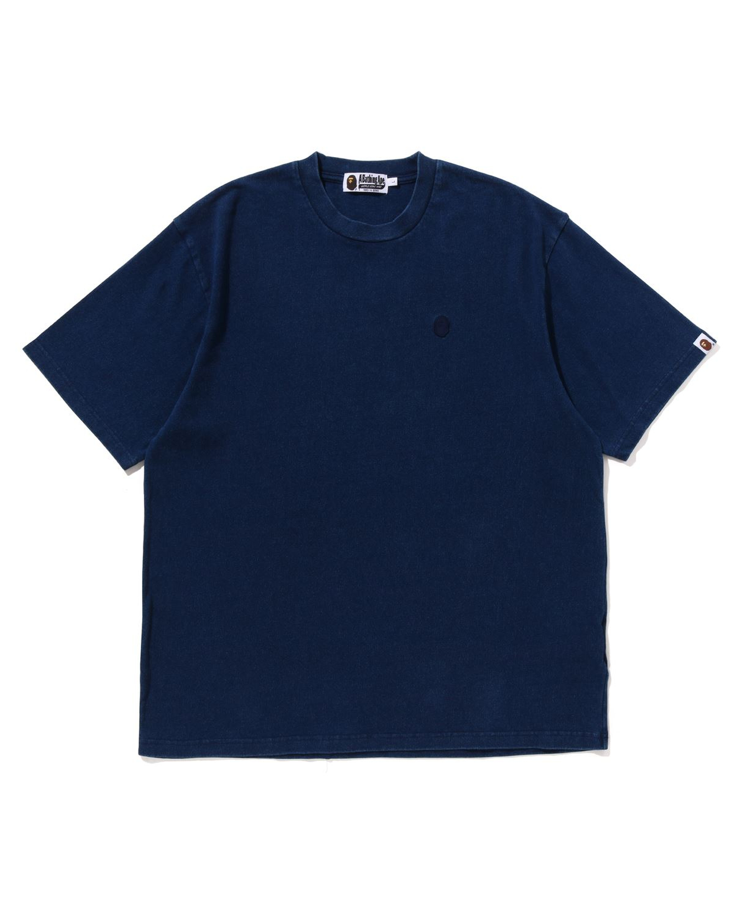 Shop Ape Head One Point Indigo Tee Online | BAPE