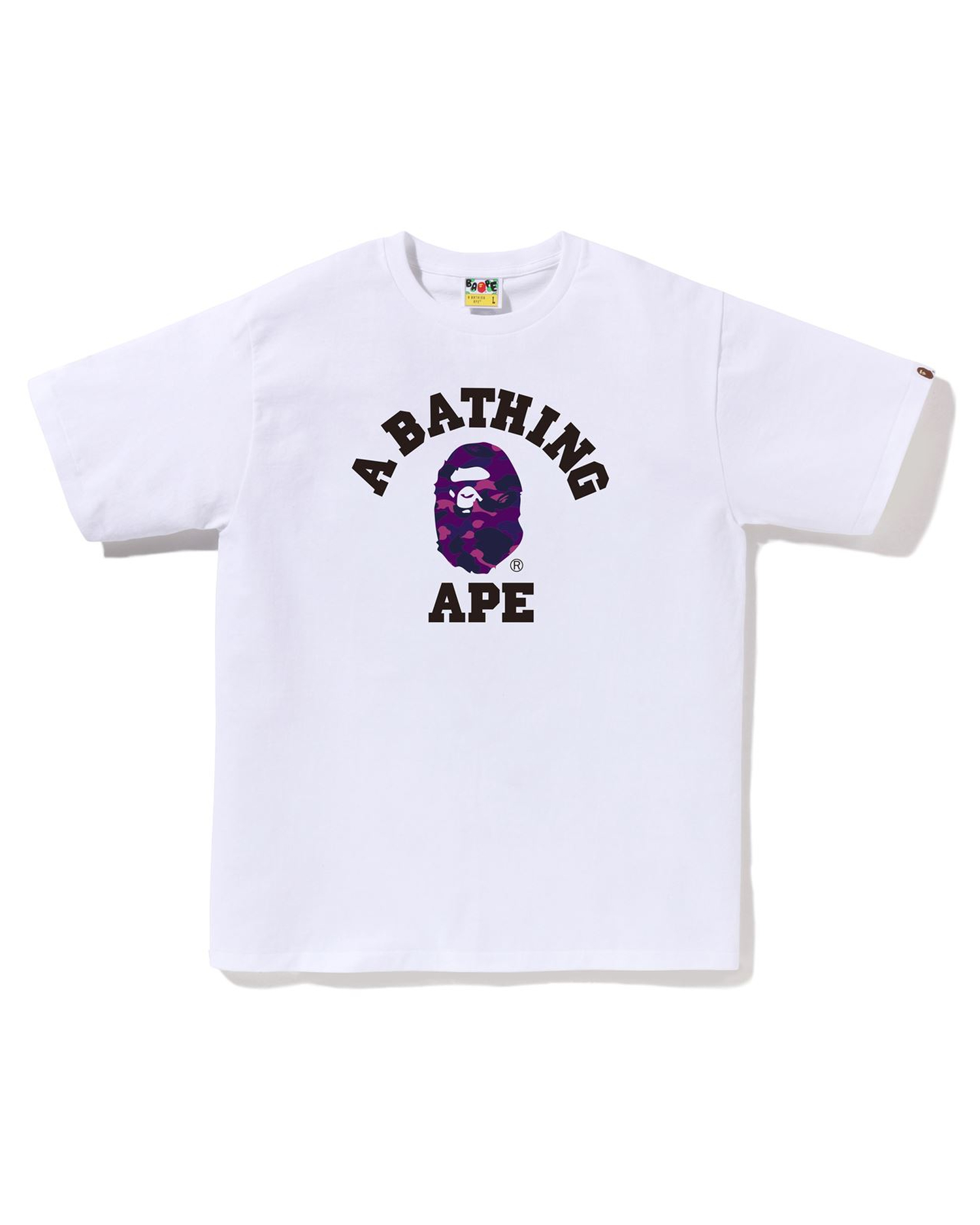 Shop Color Camo College Tee Online | BAPE