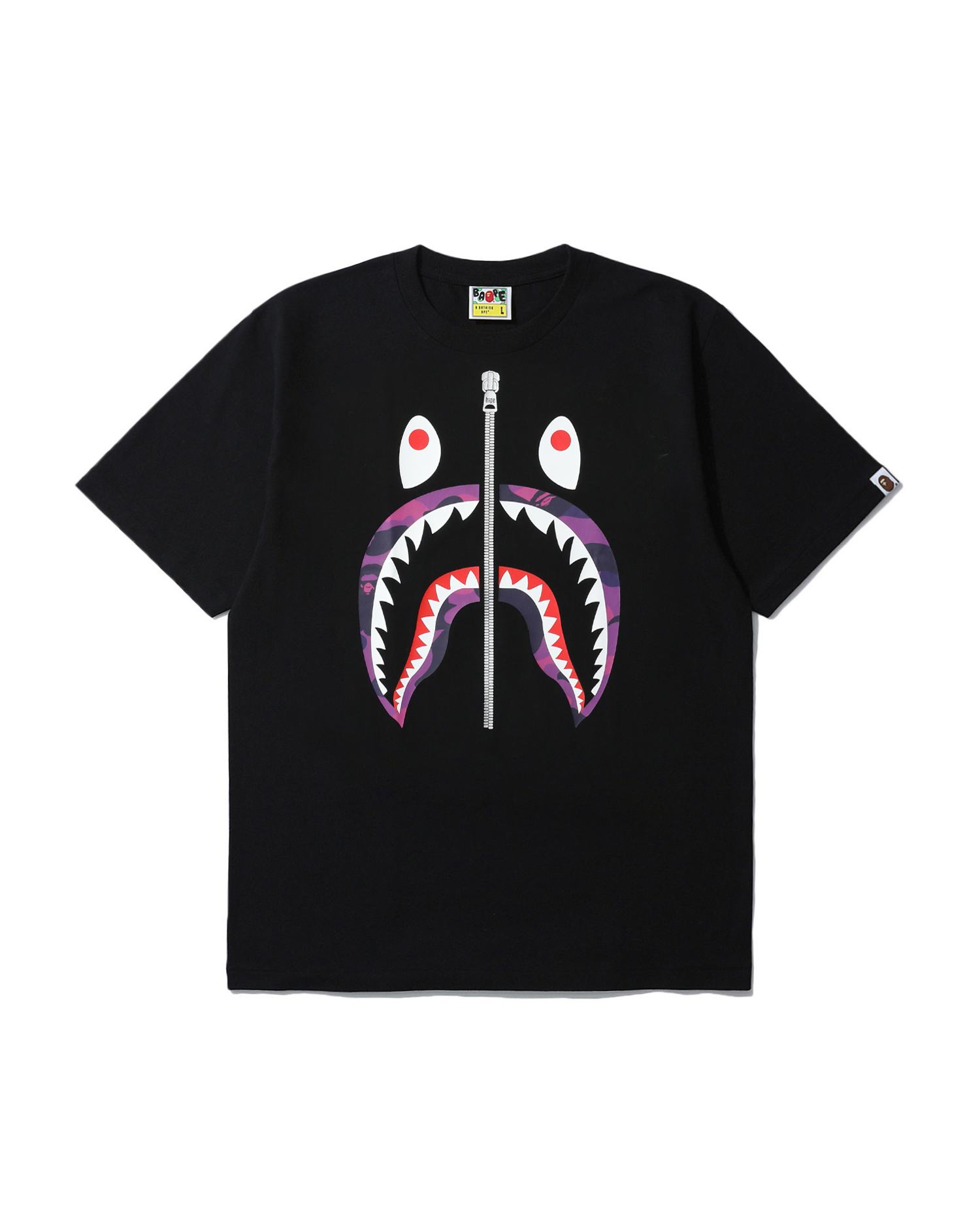 Shop Color Camo Shark tee Online | BAPE