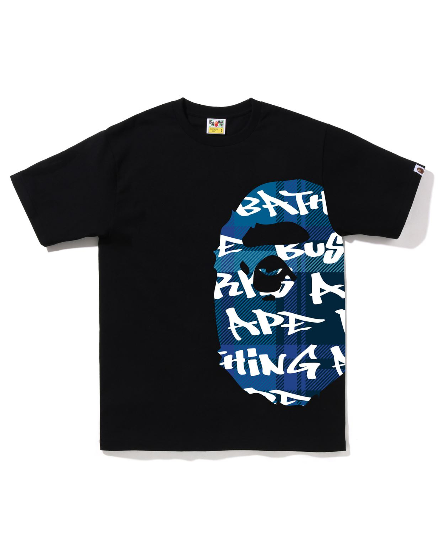 Shop BAPE Graffiti Check Side Big Ape Head Tee Online | BAPE