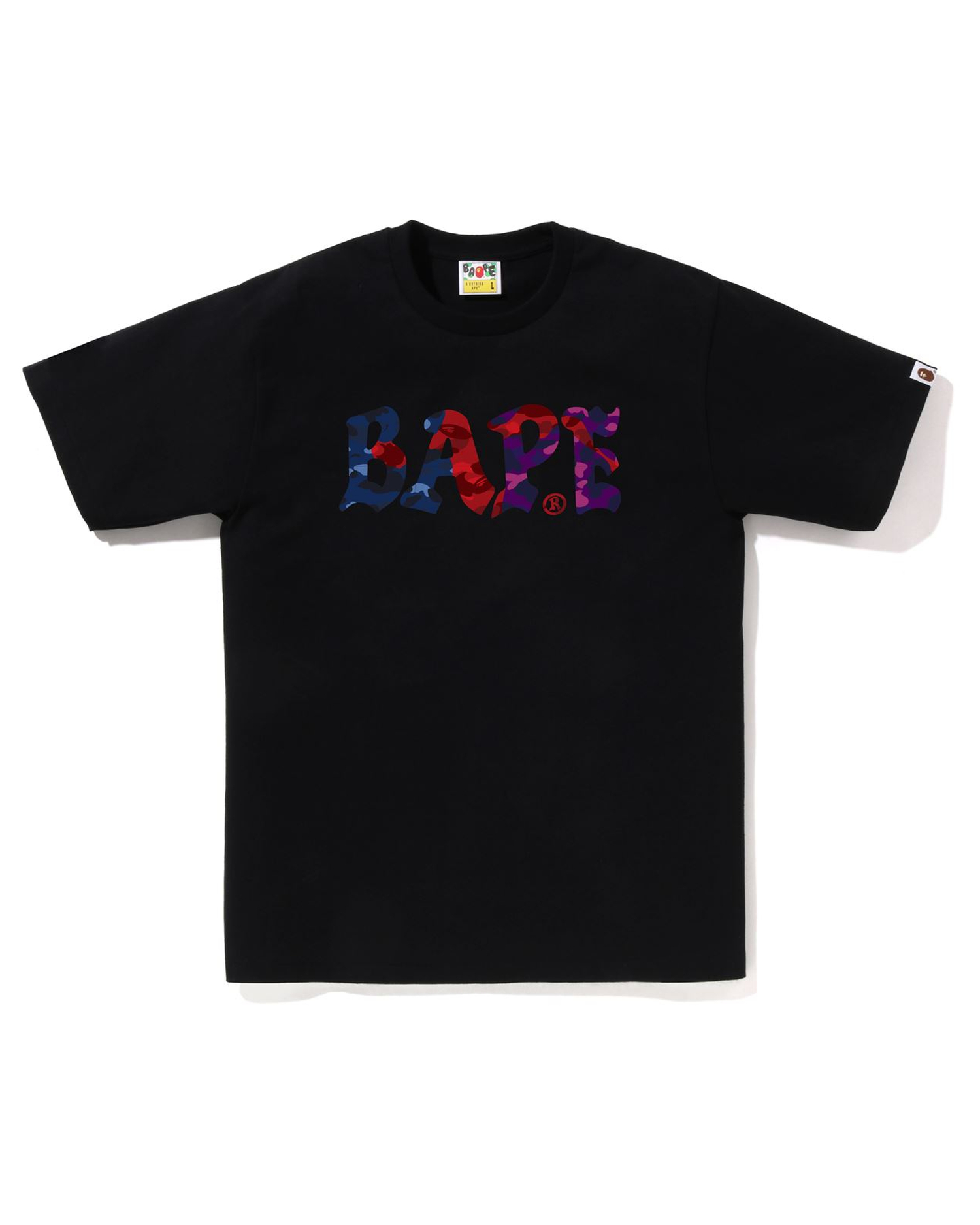 Shop Color Camo Crazy BAPE Logo Tee Online | BAPE