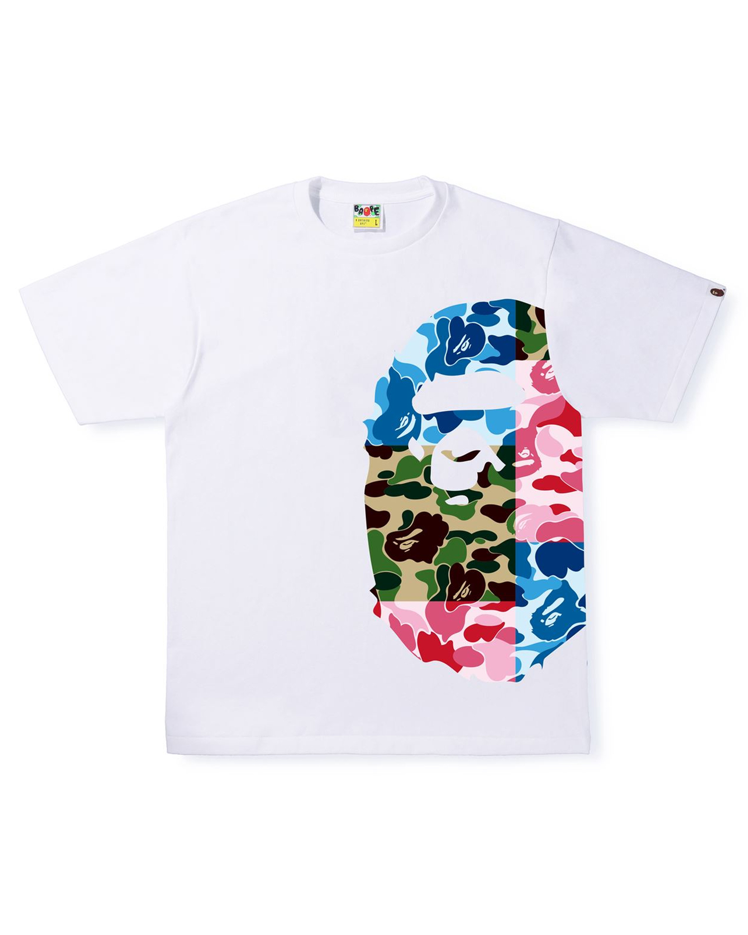 Bape multicolor authentic big ape head tee