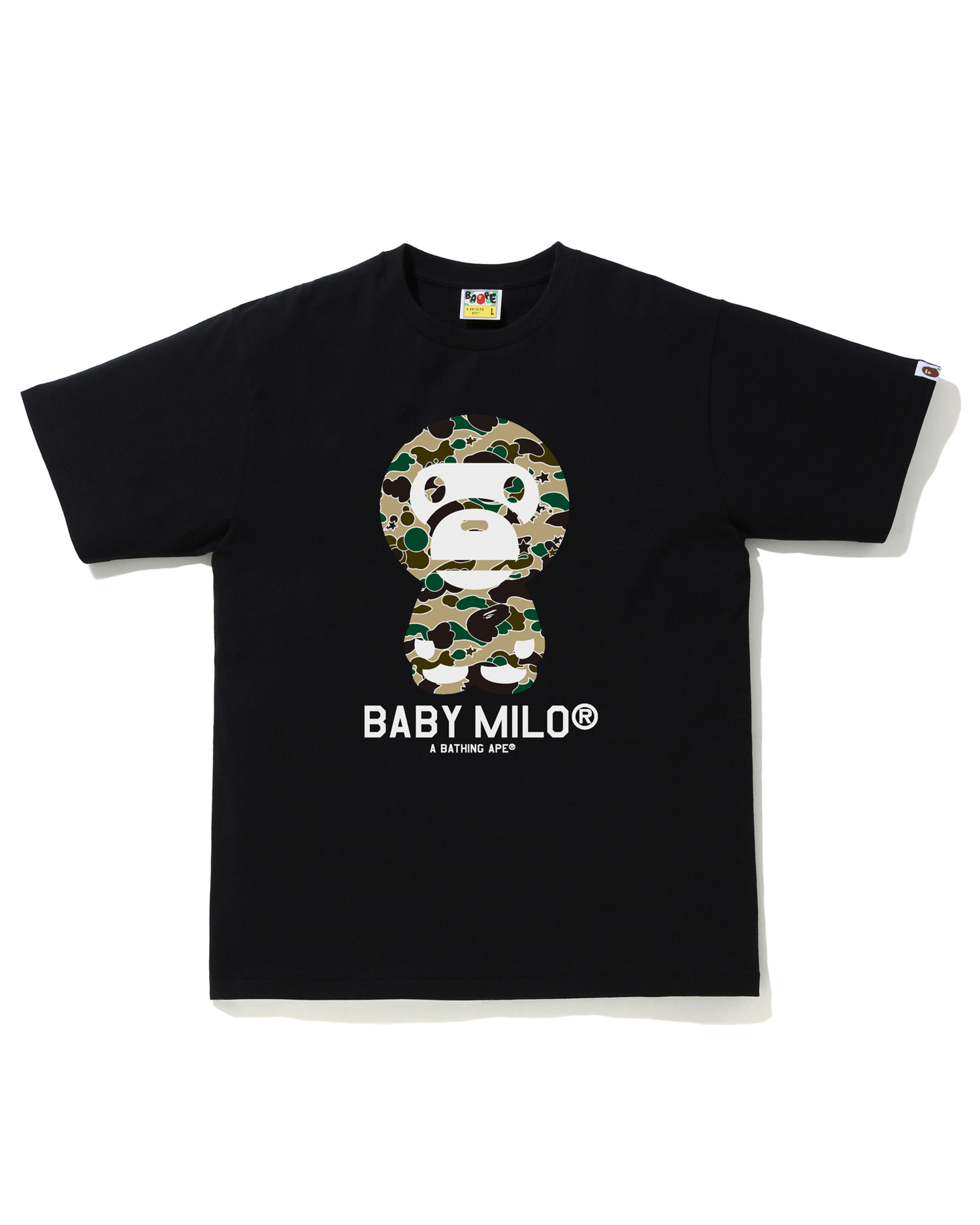 Shop Sta Camo Baby Milo tee Online | BAPE