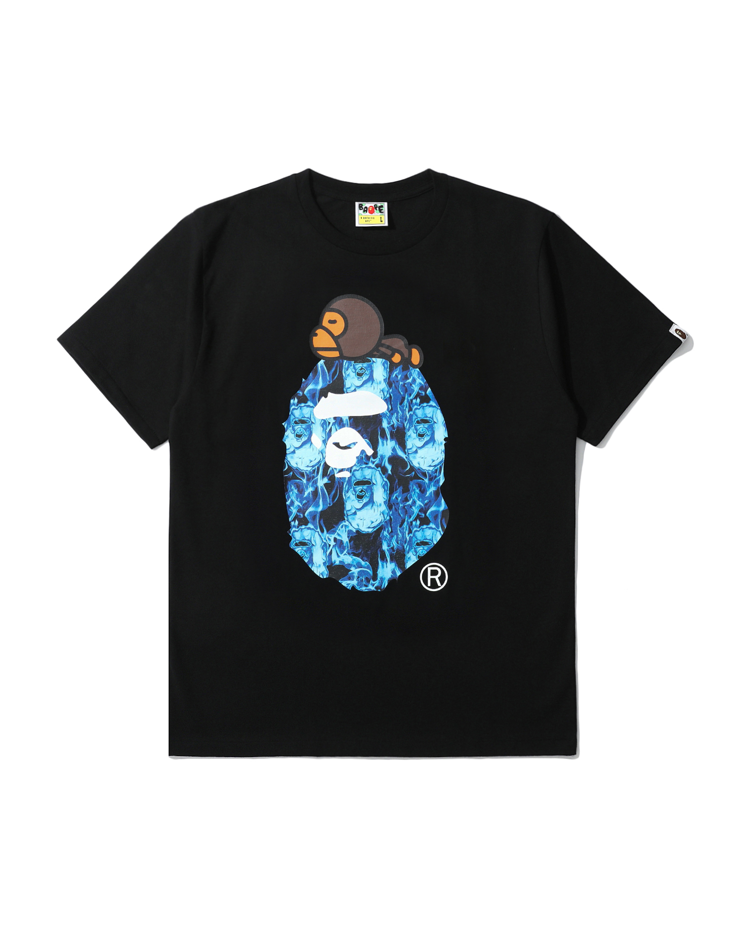 Shop Bape Flame Milo on Big Ape tee Online | BAPE