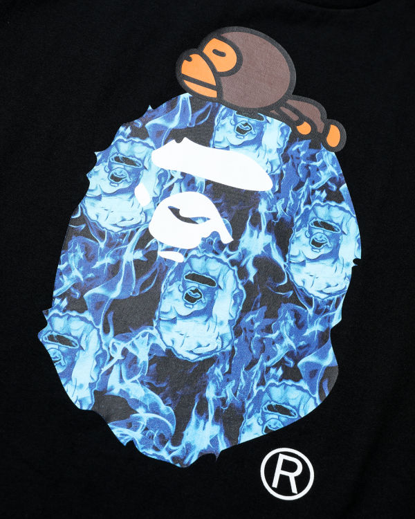 Bape Flame Milo on Big Ape tee