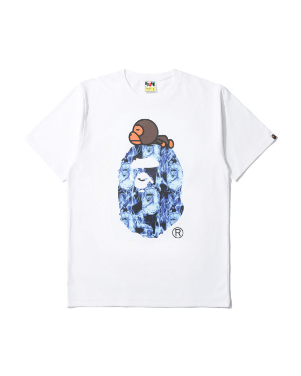 Bape Flame Milo on Big Ape tee