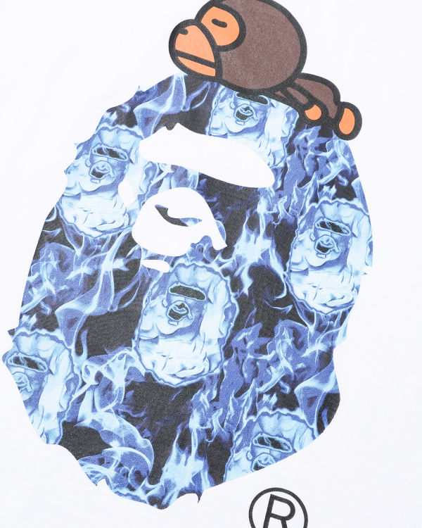 Bape Flame Milo on Big Ape tee