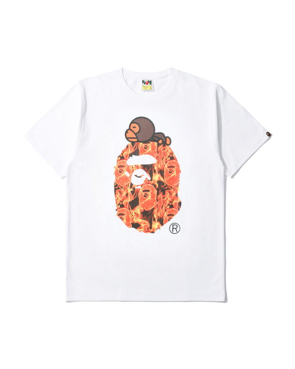 Bape Flame Milo on Big Ape tee