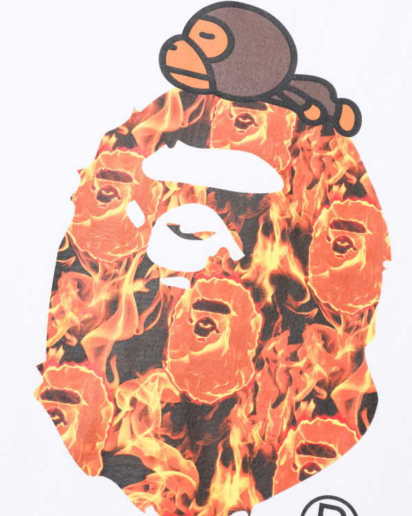 Bape Flame Milo on Big Ape tee