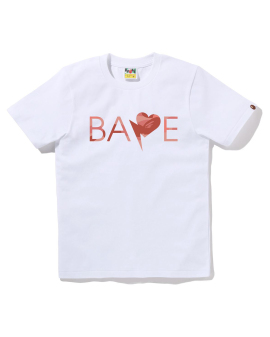 1st Camo Heart BAPE Logo Tee