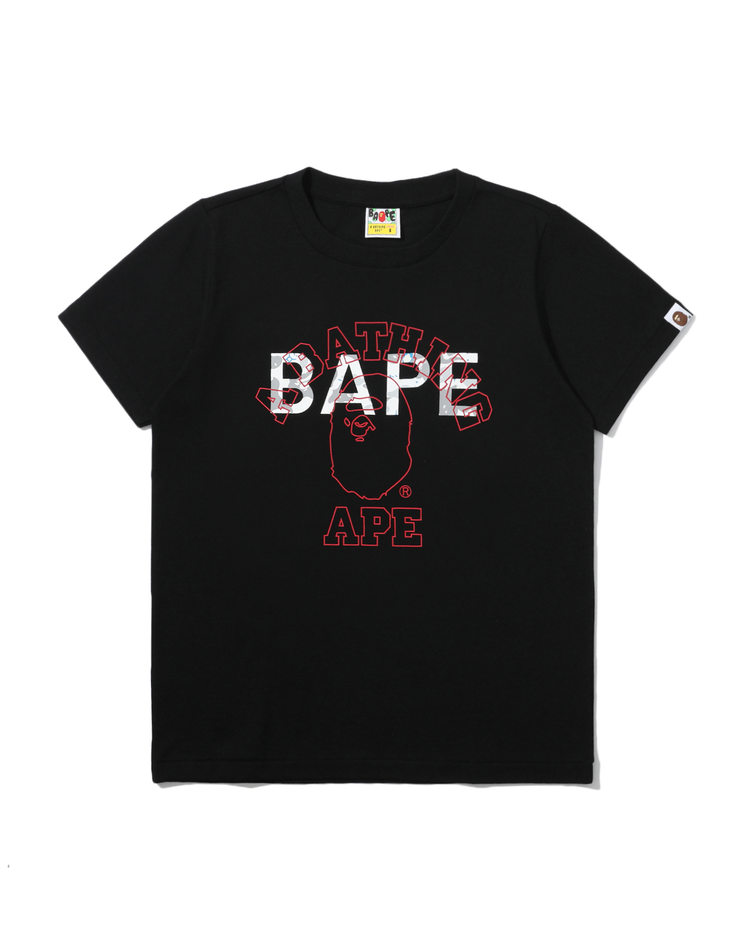 Shop Space Camo College Bape tee Online BAPE
