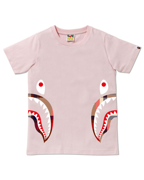 Bape Check Side Shark tee