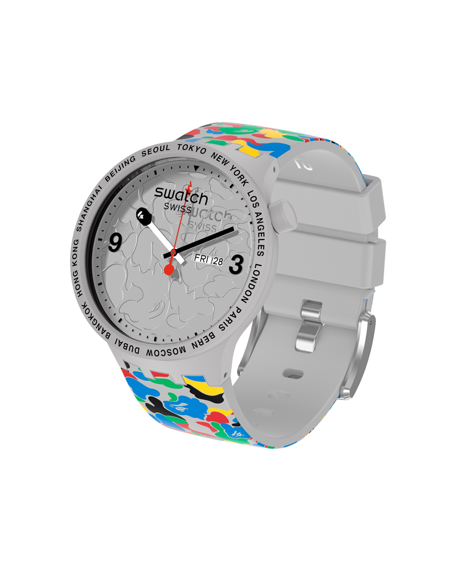 Shop X SWATCH Big Bold Tokyo Multi Camo watch Online | BAPE