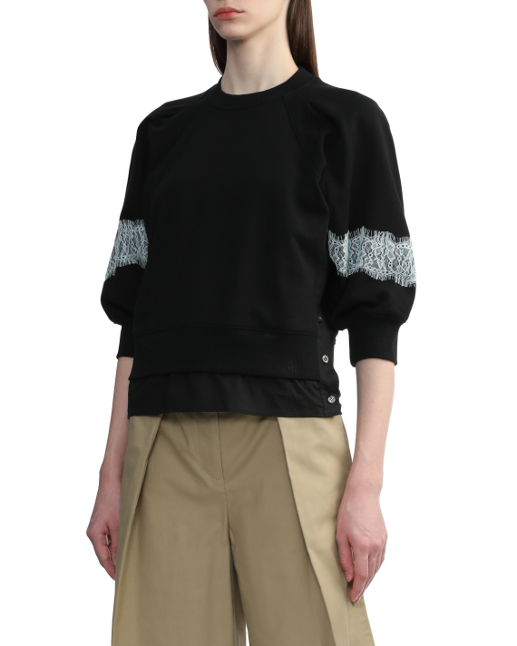 3.1 PHILLIP LIM Lantern sleeve cotton sweatshirt