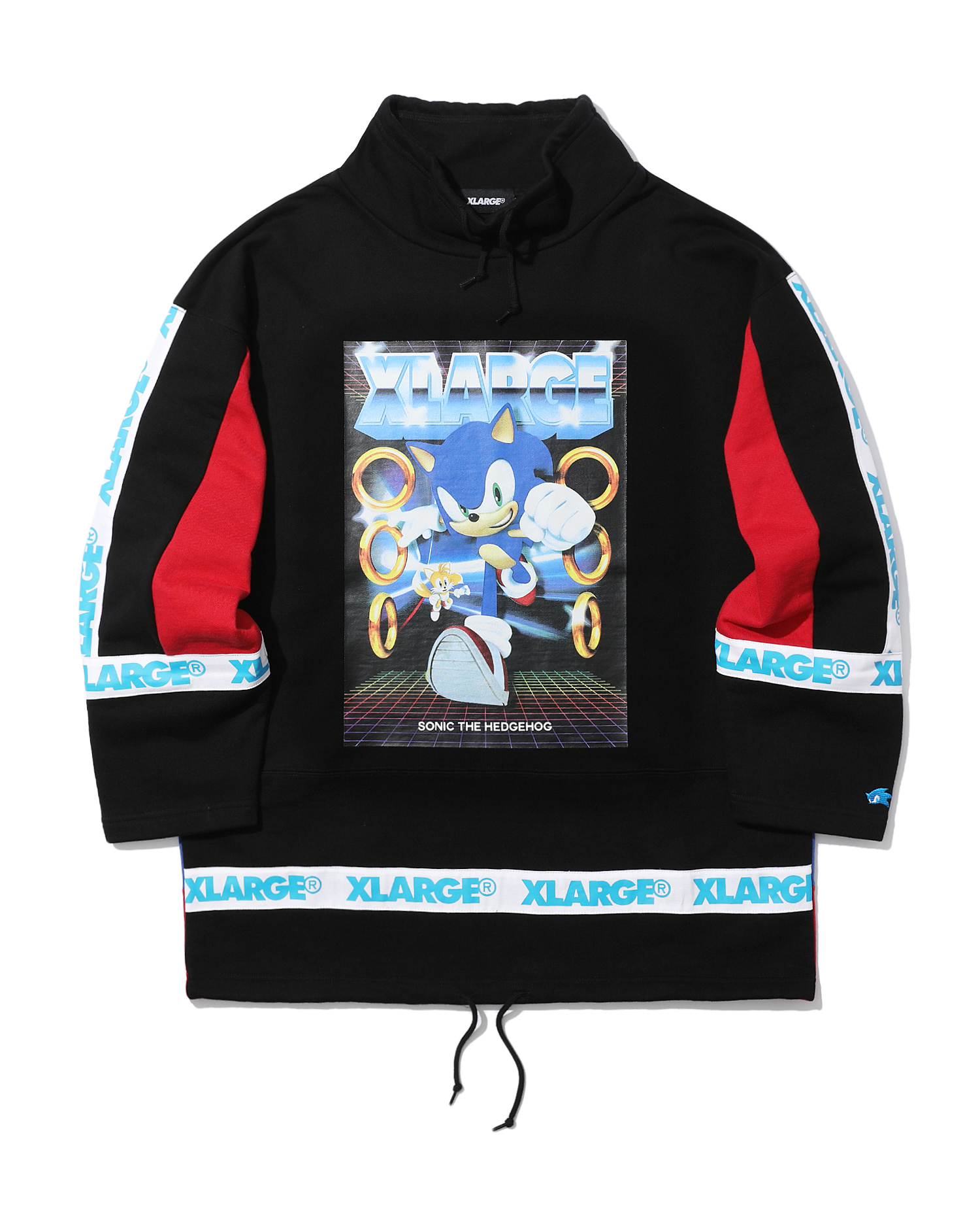 X Sonic the Hedgehog taped drawstring sweatshirt