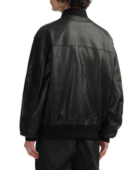 BEAMS Leather bomber jacket
