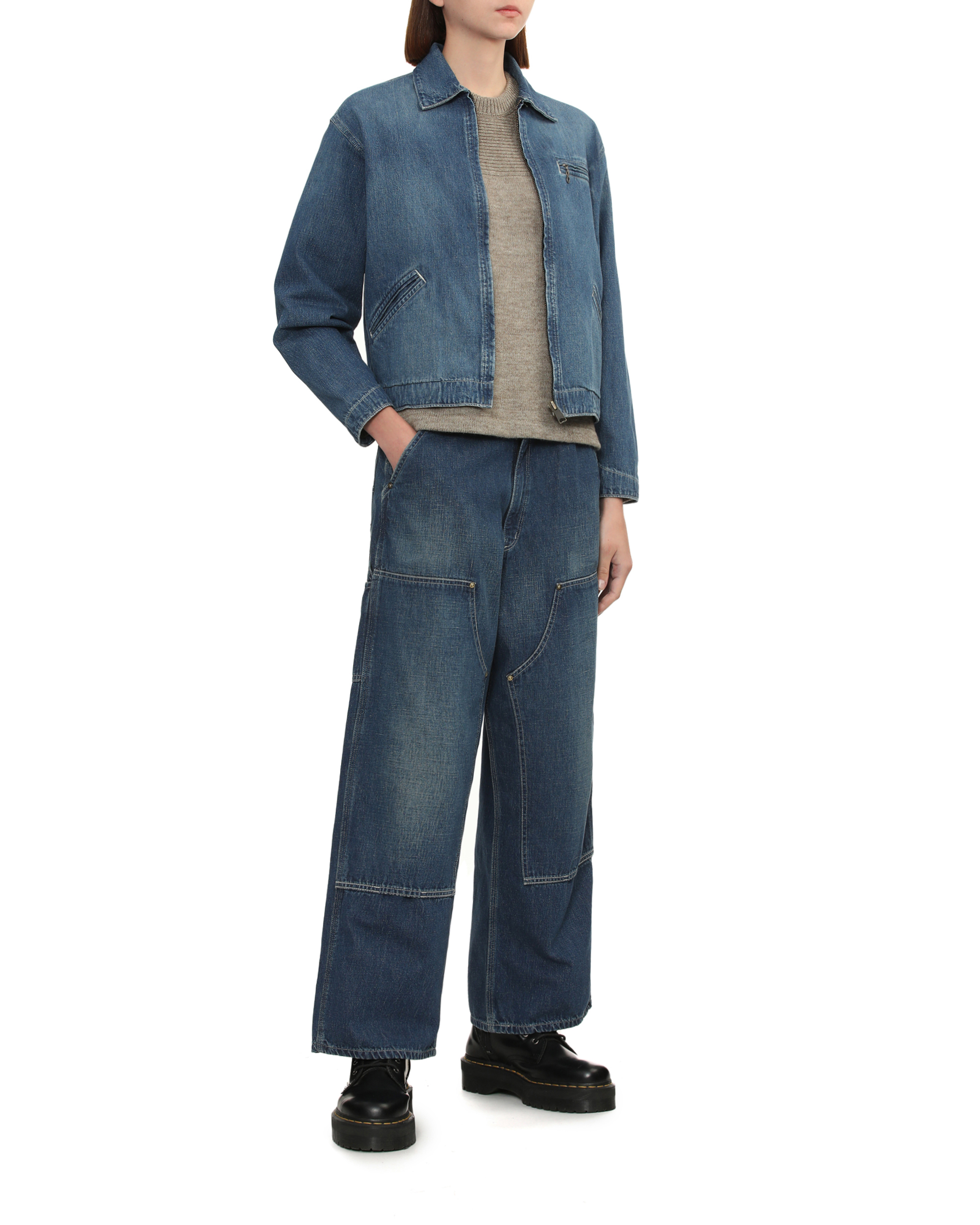 beams boy 
アーミーオーバーパンツ　カーキ　ビームス BEAMS BOY Zipped denim jacket | ITeSHOP