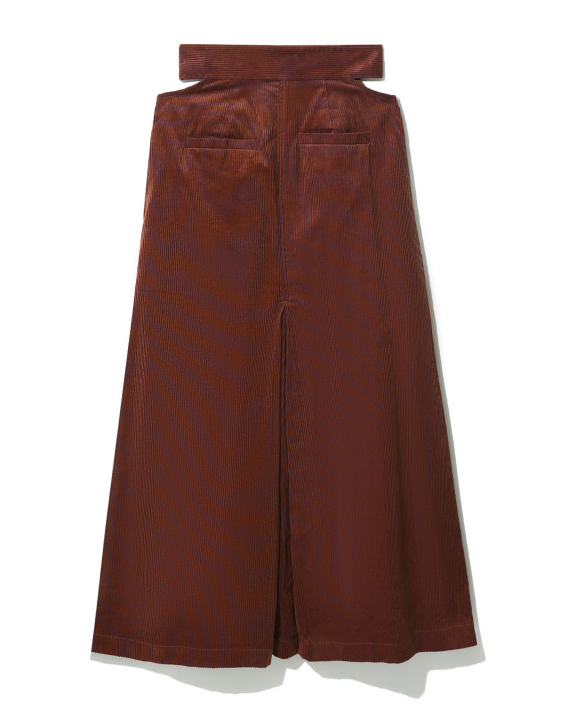 RAY BEAMS Buttoned corduroy midi skirt