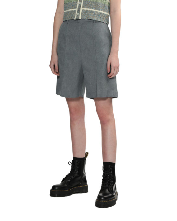 Pintuck tailored shorts image number 2