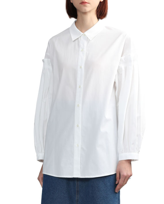 Relaxed ruffled cotton shirt image number 2