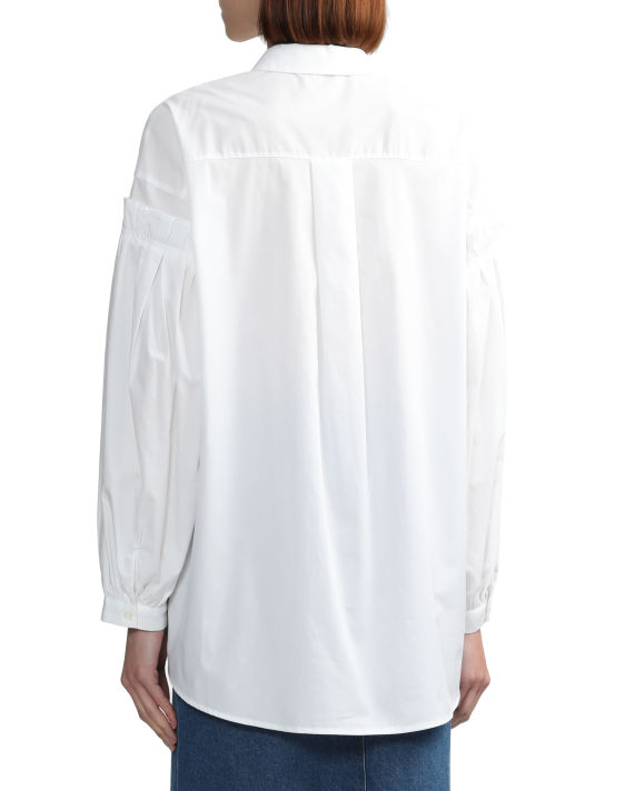 Relaxed ruffled cotton shirt image number 3