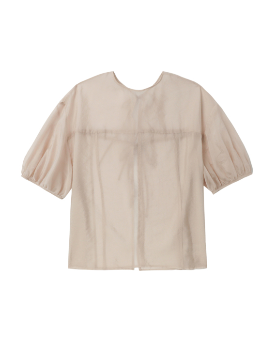RAY BEAMS Tulle puff sleeve top