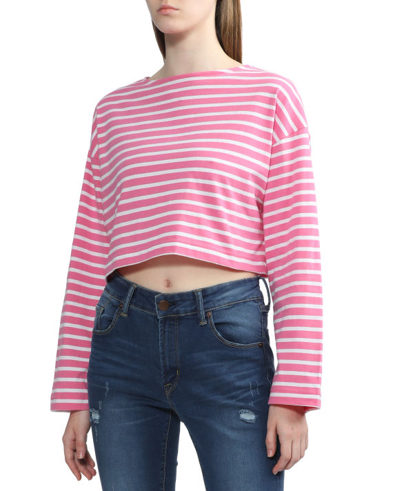 Cropped long sleeve top image number 2