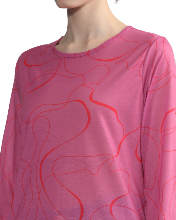 Graphic patterned long-sleeve tee image number 4