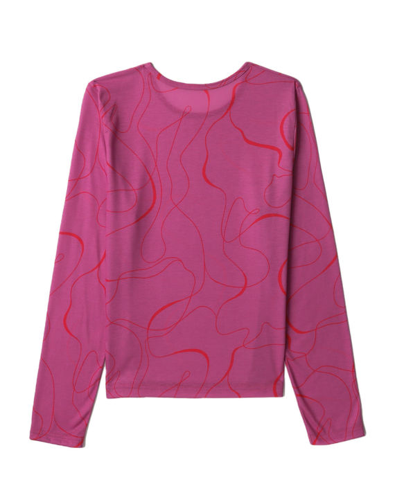 Graphic patterned long-sleeve tee image number 5