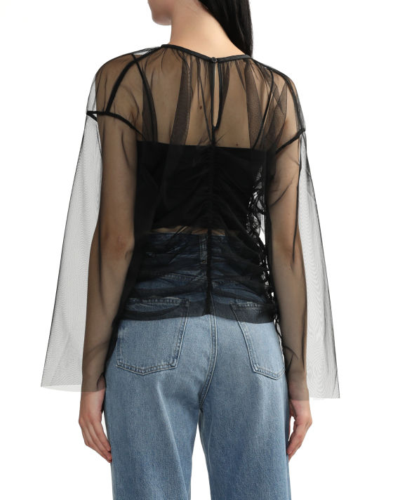 Ruched sheer top image number 3