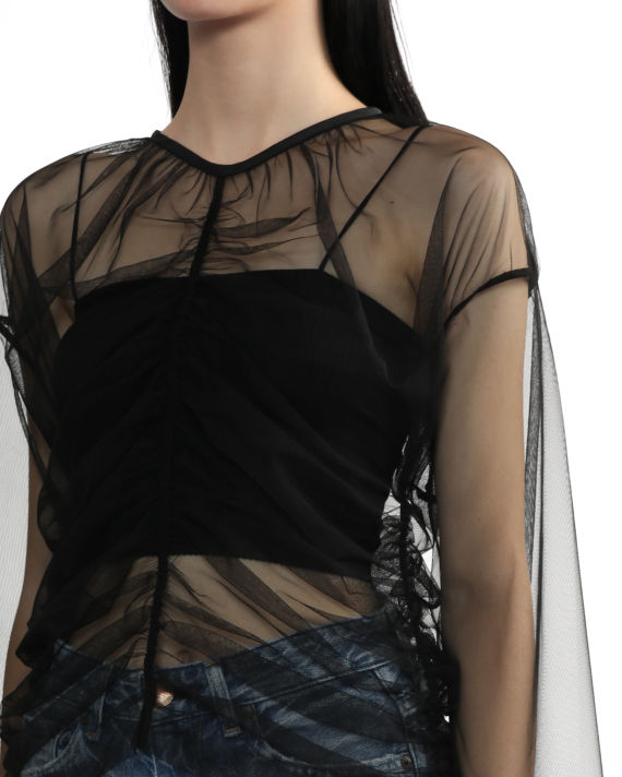 Ruched sheer top image number 4